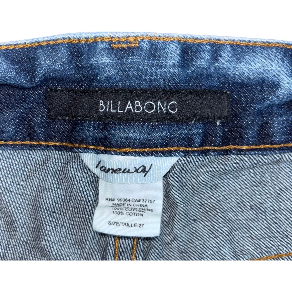 Billabong Denim Shorts Ladies Size 27 Floral Print Blue Cotton Festival - Picture 4 of 7